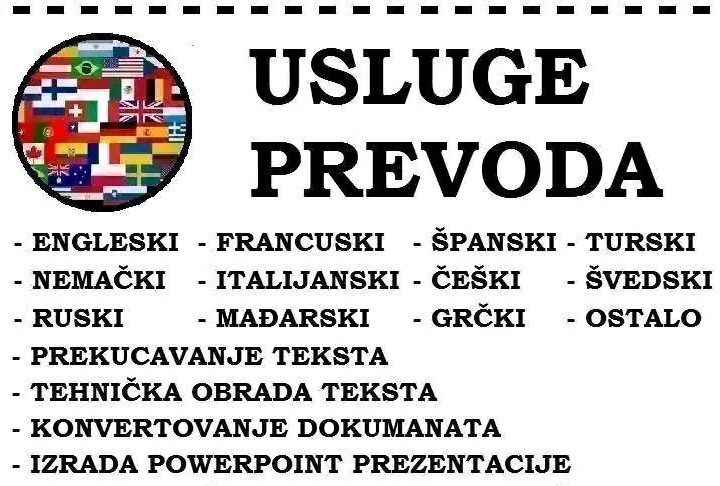 Usluge prevoda za razne jezike poslovne